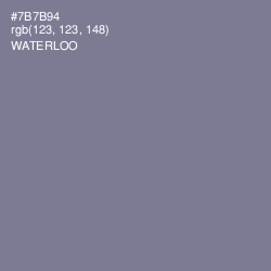 #7B7B94 - Waterloo  Color Image